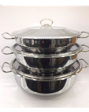 BROWNİE 6 PÇ STEEL LOW POT SET