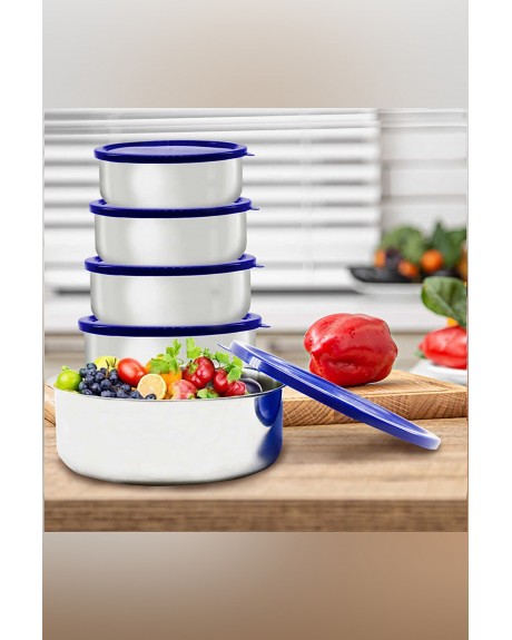 Özberk Çelik 5li Saklama Kabı Lacivert