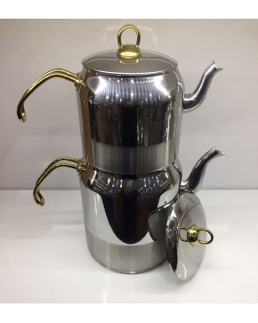 PEGASUSS JUMBO SİZE GOLD HANDLE TEA POT