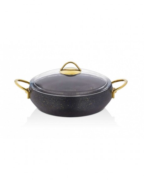 ÖZKENT GRANİT NO:32 GÜVEÇ BASIK GRİ TENCERE