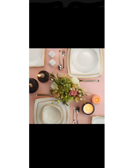 İNCİ KARE 53 PRÇ.YEMEK TAKIMI