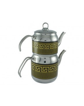 PEGASUSS KLARA BİG SİZE PATTERNED METAL HANDLE TEA POT